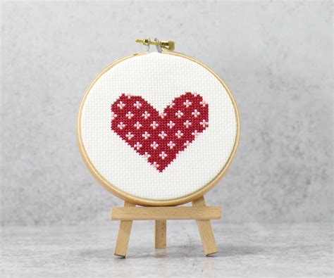 counted cross stitch heart